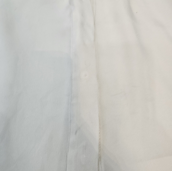 Milly 100% Silk Cream Sleeveless Blouse Jeweled‎ Collar Size 0 Women's D64 - Picture 7 of 14